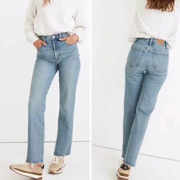 NEW Madewell The Tall Perfect Vintage Straight Jean in Hoye Wash, 33T - Picture 1 of 14